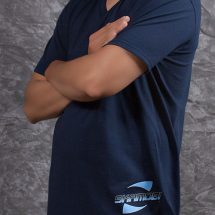 Men's Navy Blue V-neck T-shirt