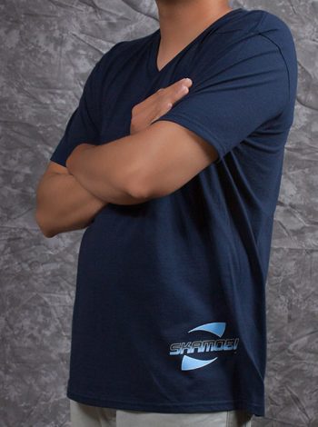 Men's Navy Blue V-neck T-shirt