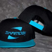 Black/teal Snapback Cap