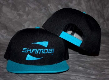 Black/teal Snapback Cap