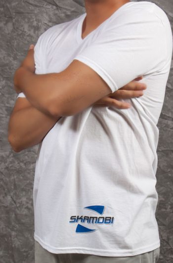 Men's White V-neck T-shirt